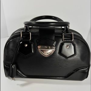Louis Vuitton Black Epi Leather Bowling Montaigne PM Bag